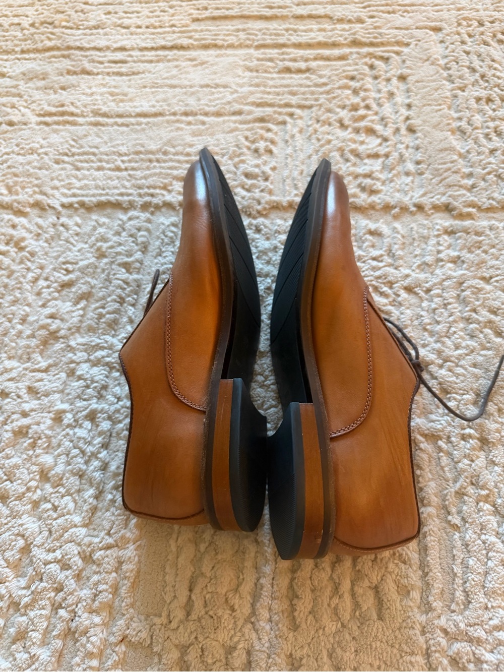 Vince Camuto Brown Leather Lace-Up Oxford Shoes - Men's - Picture 6 of 9